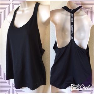 ON HOLD Nike Just Do It Workout Black Tank Medium